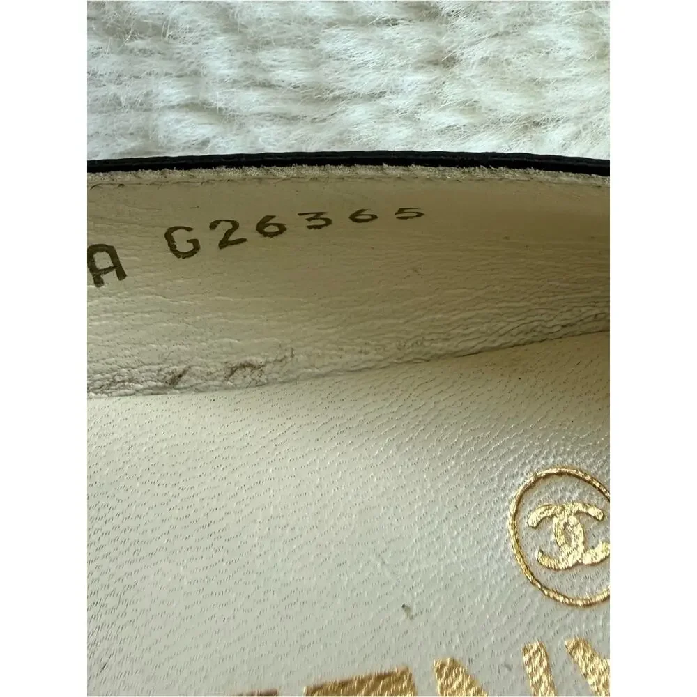 CHANEL women ballet shoes black/white size 36 EU Authentic